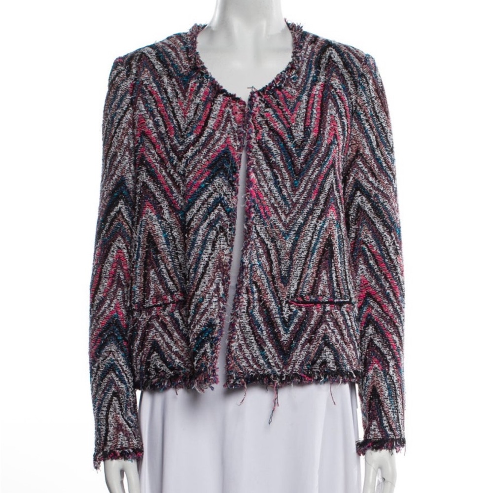 Iro Multicolor Chevron Pattern Jacket - Size 36 /… - image 1